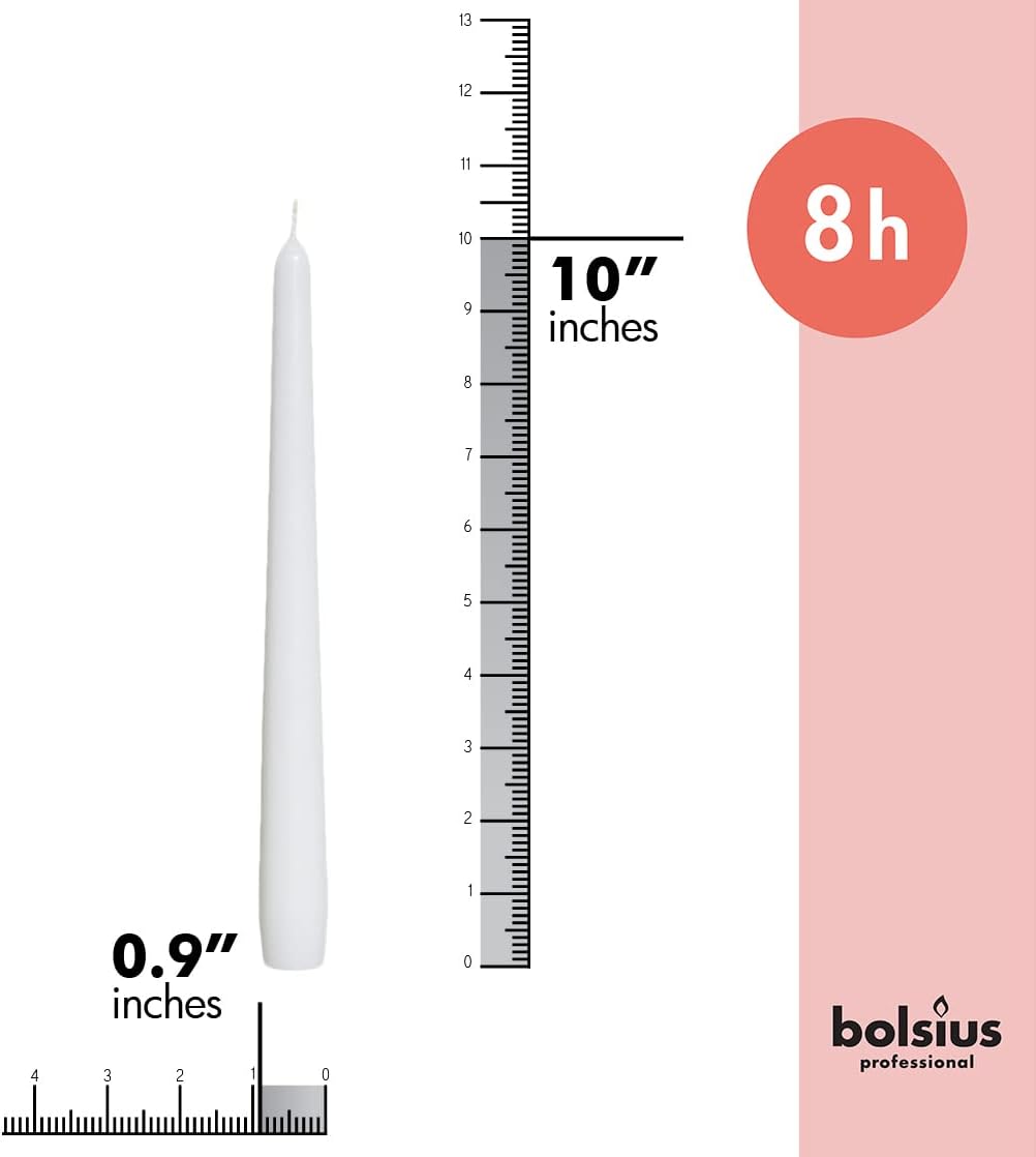 10-Pack Unscented Taper Candles