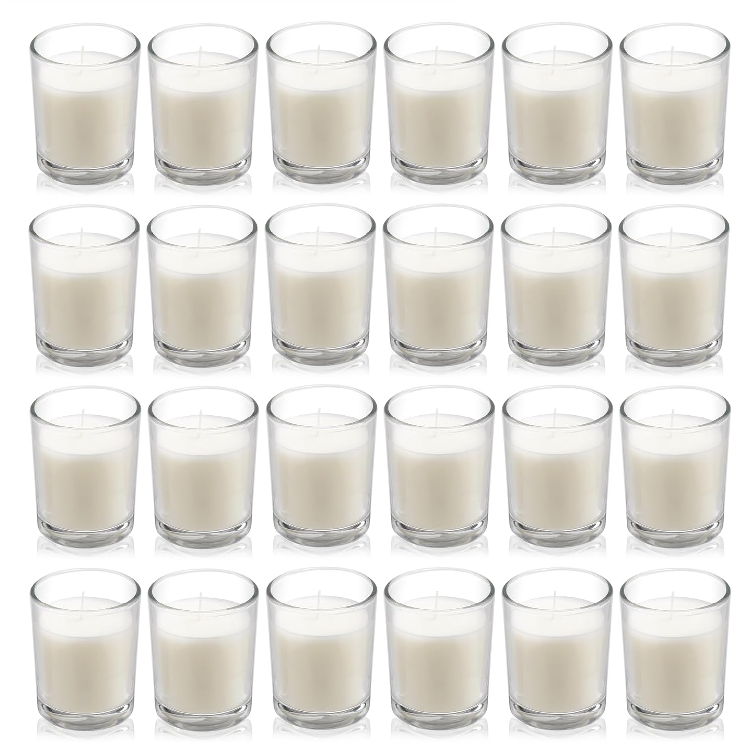 24 Pack Unscented Votive Candles
