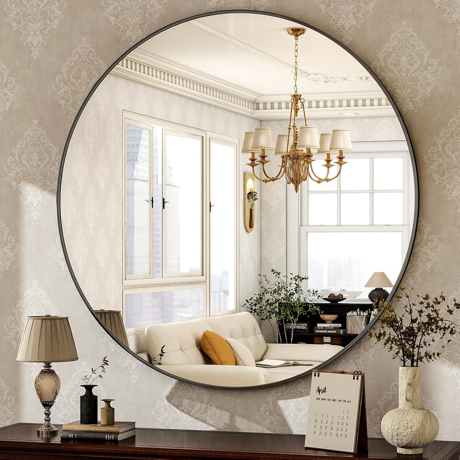 30 Inch Round Aluminium Wall Mirror