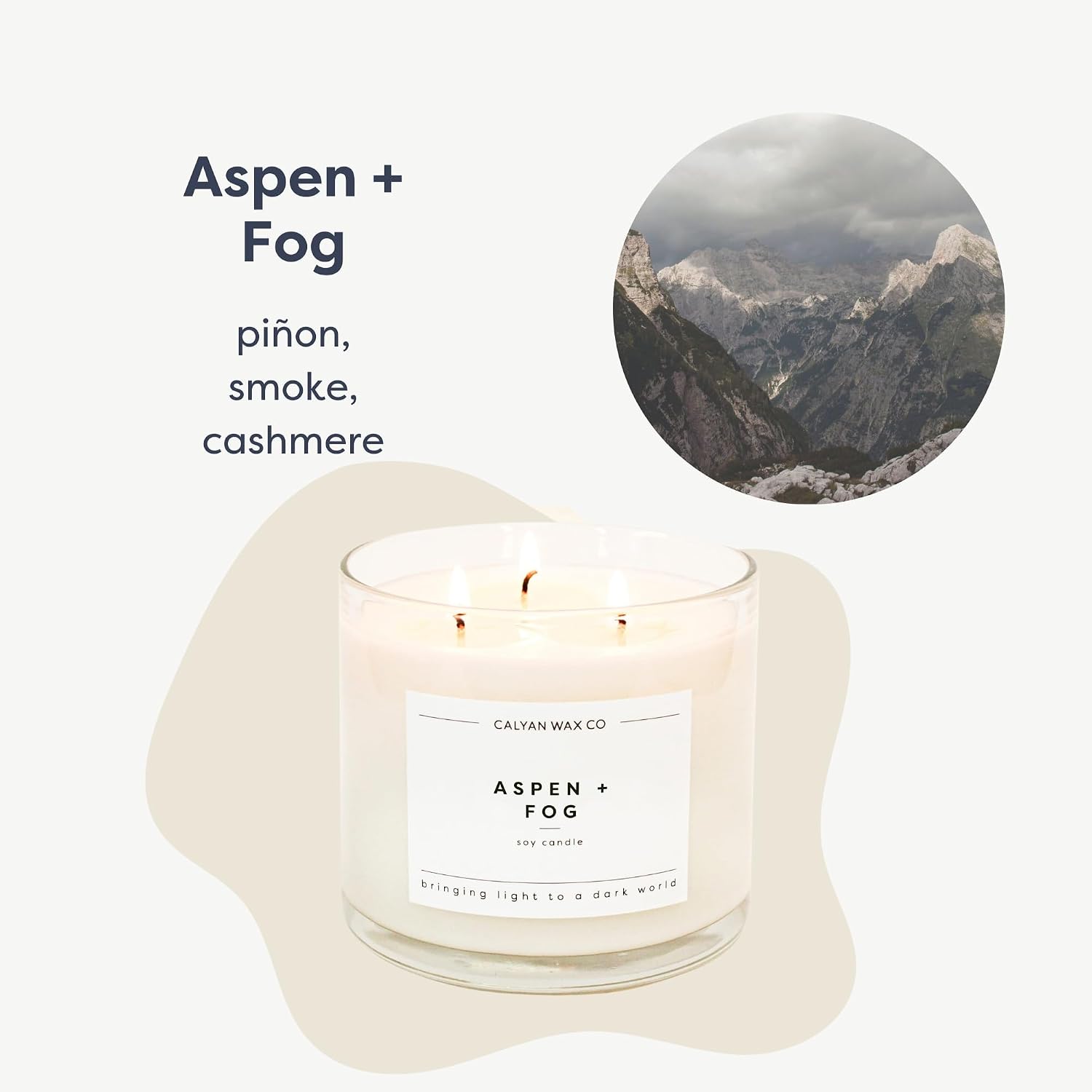 Aspen Fog Three-Wick Soy Candle
