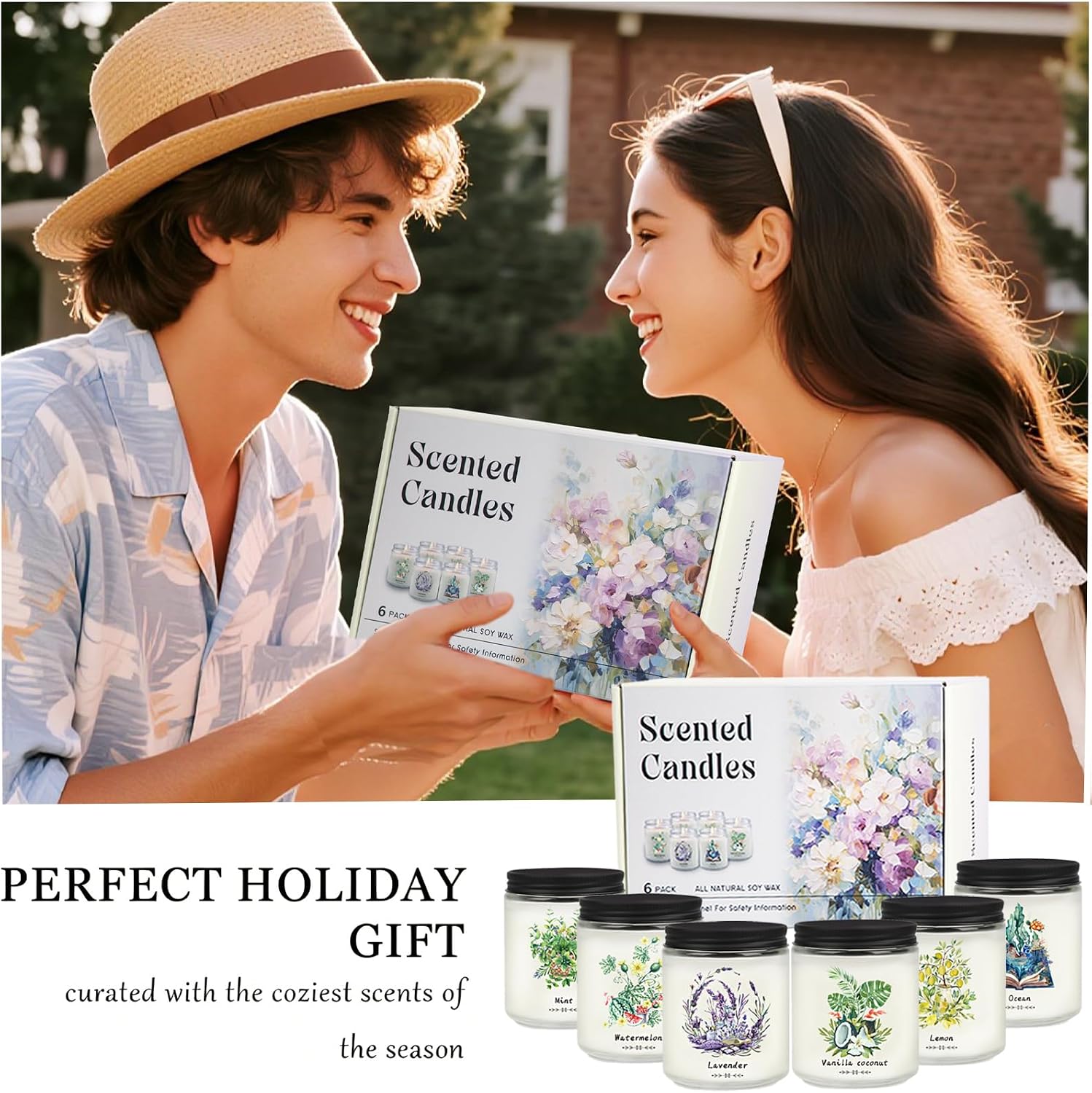 Six-Piece Assorted Scented Soy Candles