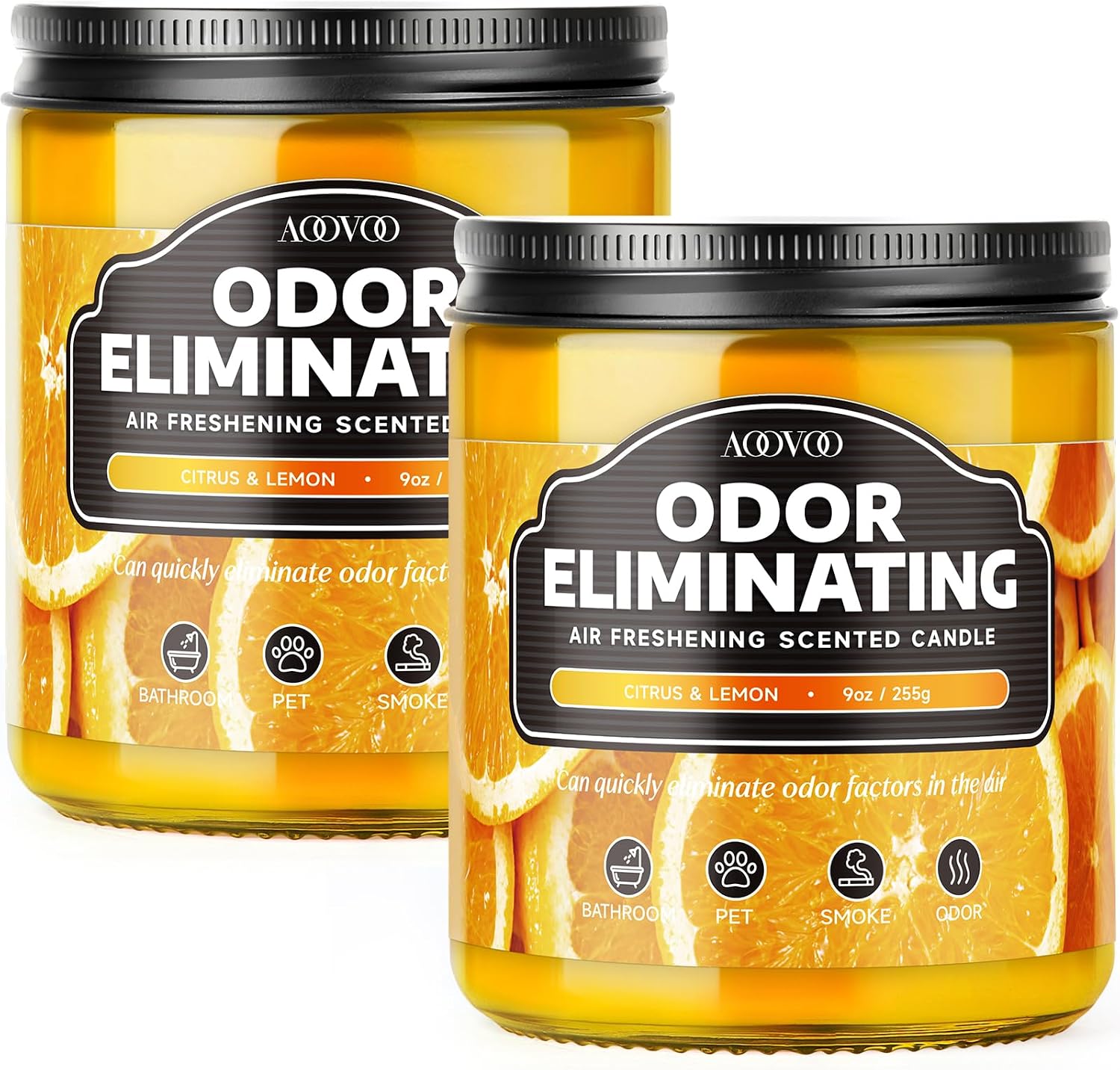 Two-Pack Citrus Lemon Soy Candles