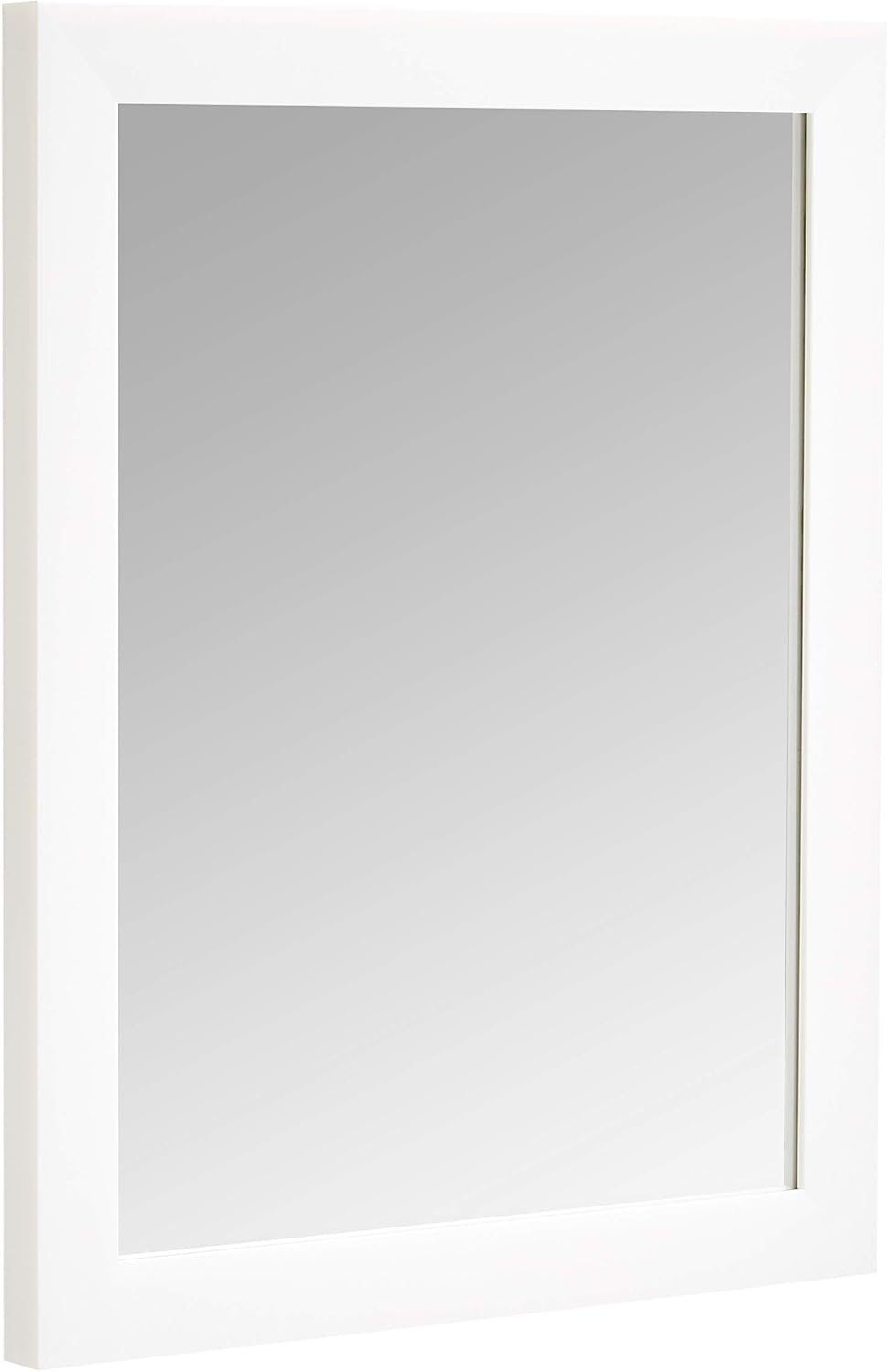 White Trim Rectangular Wall Mirror